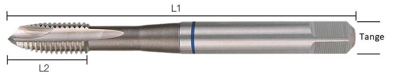 Hovedbilde Maskintapp HSS DIN371 M3-M10, gjennomgående hull